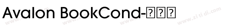 Avalon BookCond字体转换